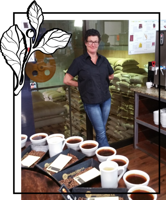 Mary from ECR behind specialty coffee