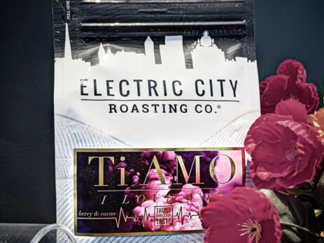 Tiamo 2024 valentines day specialty coffee product shot