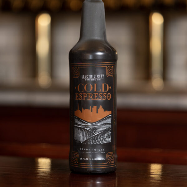 A bottle of Electric City Roasting's Cold Espresso